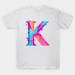 letter K cartoon art v3 T-Shirt